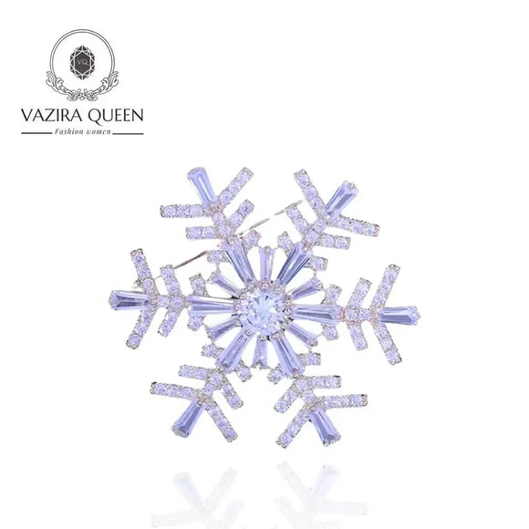 VQ Snowflake Brooch - Picture 1 of 5
